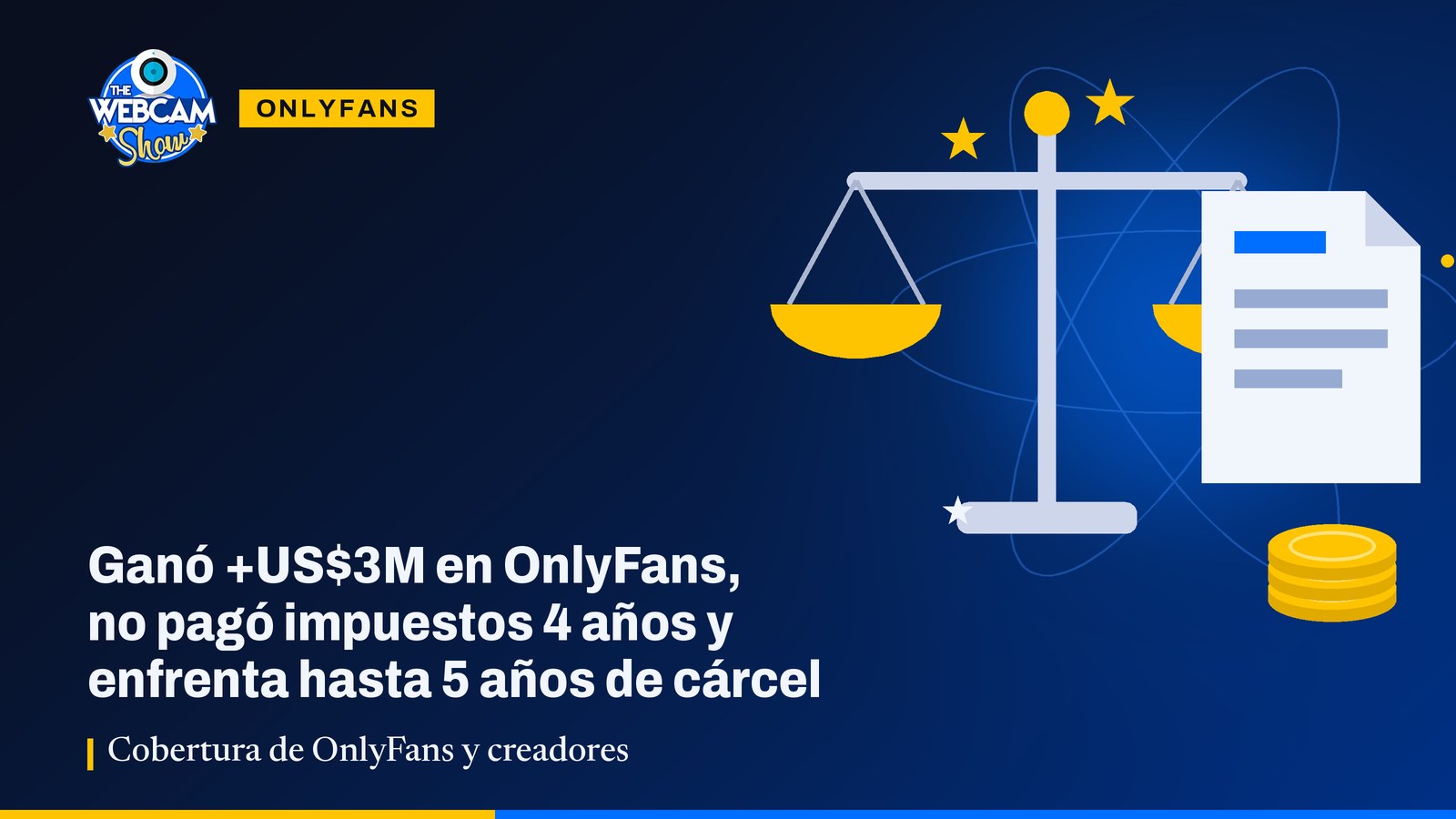 Ganó +US$3M en OnlyFans, no pagó impuestos 4 años y enfrenta hasta 5 años de cárcel